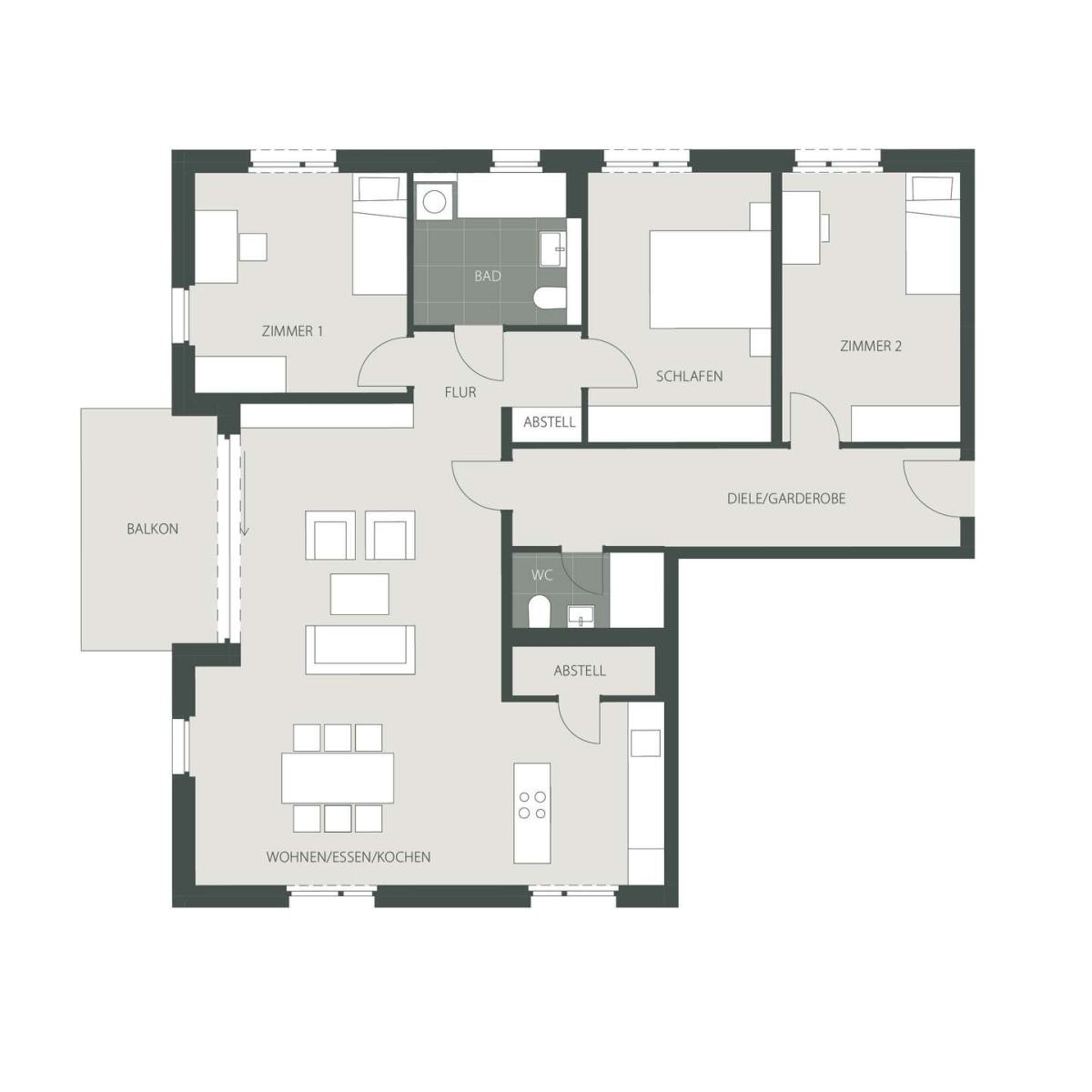 Grundriss Wohnung