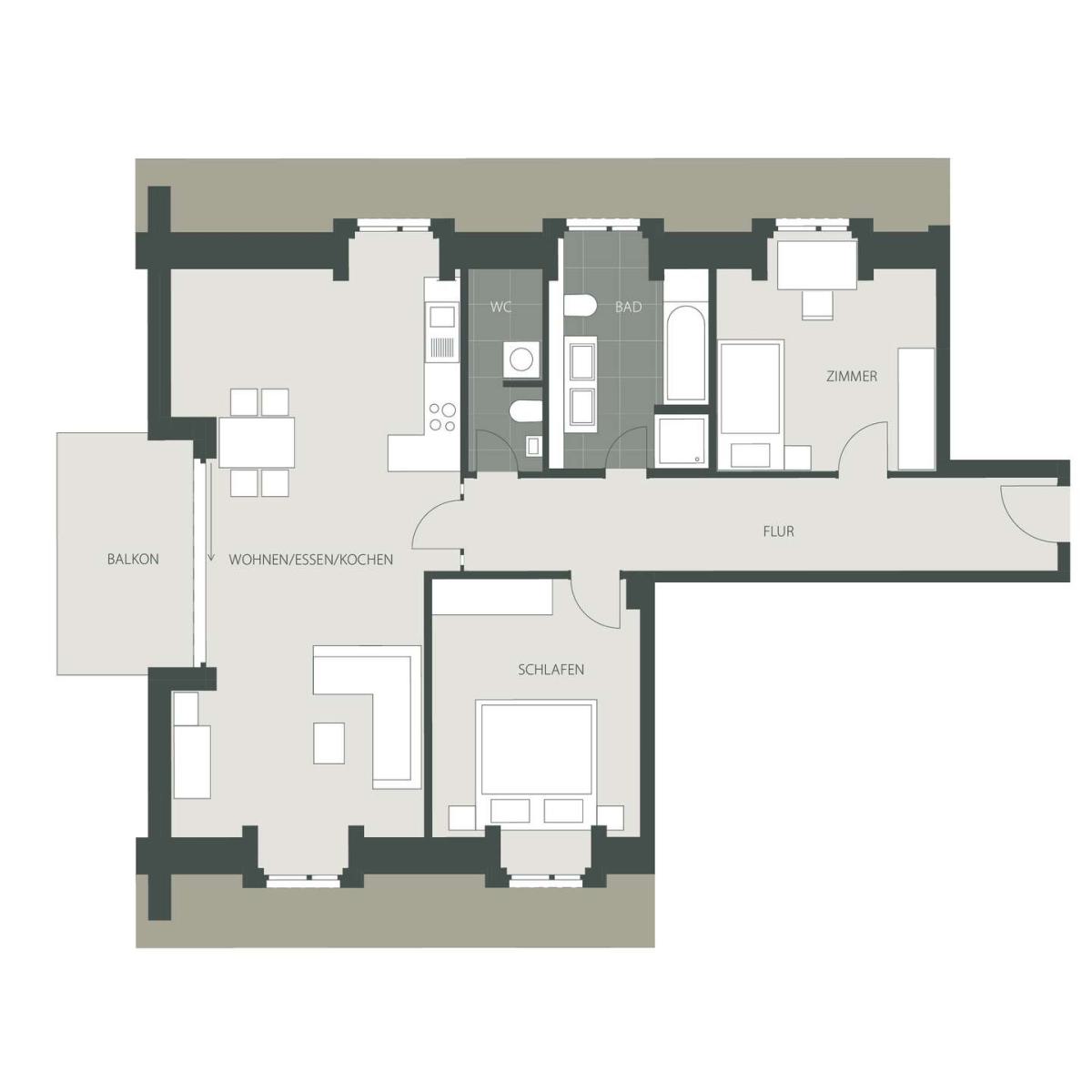 Grundriss Wohnung