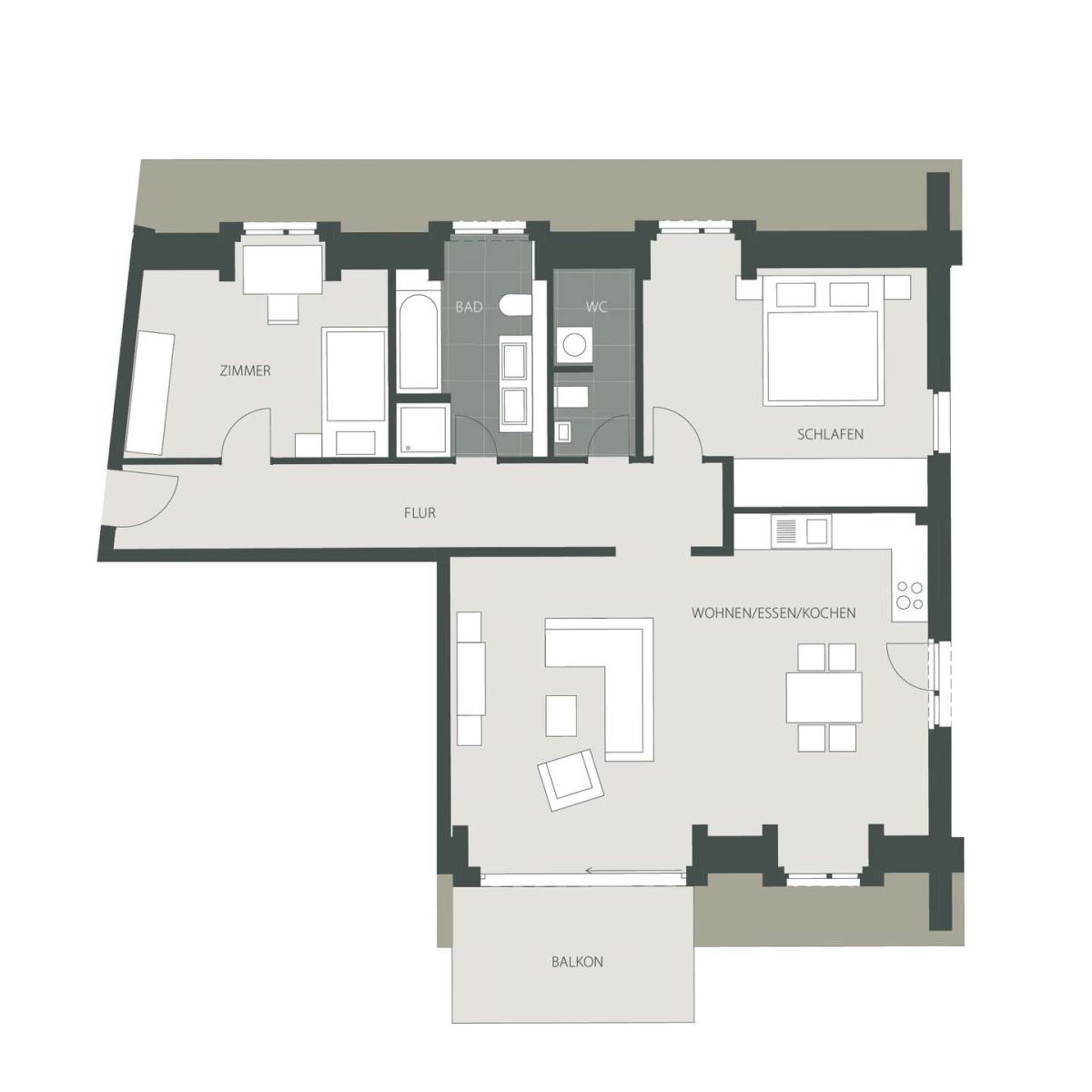 Grundriss Wohnung